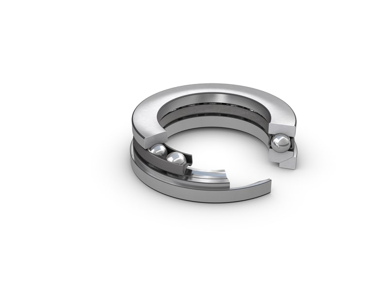 53207Single direction thrust ball bearing with sphered housing washer