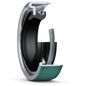 12360Radial shaft seal with metal case, SKF Wave lip and auxiliary, contacting lip, for oil or grease
