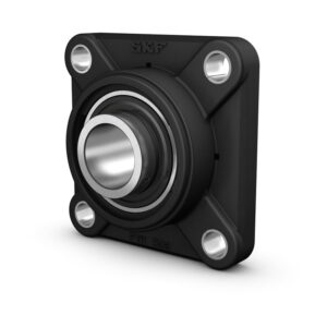 FYK 40 TRSquare flanged ball bearing unit with set screw locking and extended inner ring, composite housing, ISO