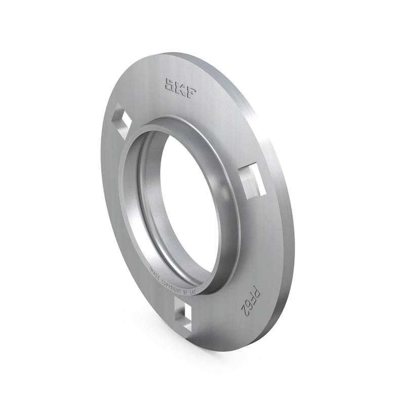 PF 47Round flanged pressed steel housing for insert bearings