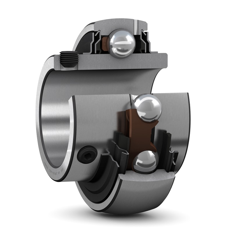 YAR 210-115-2FInsert bearing with set screw locking and extended inner ring