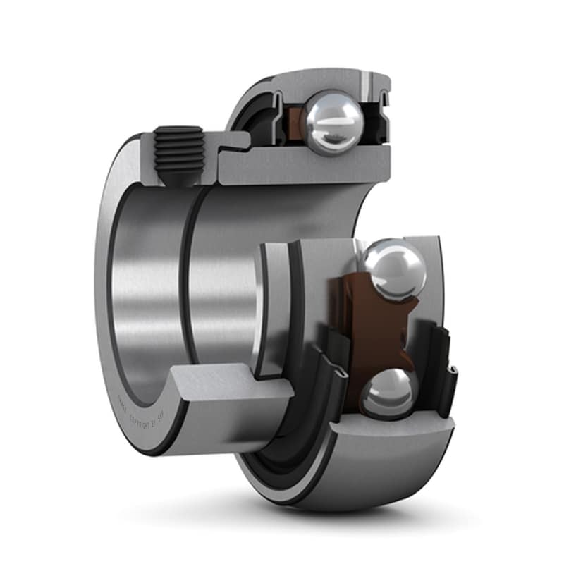 YET 203-008Insert bearing with an eccentric locking collar and narrow inner ring