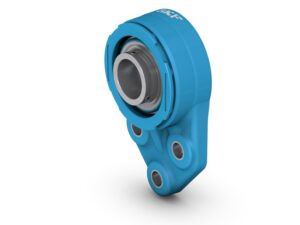 F3BBC 25M-TPSSThree-bolt bracket flanged ball bearing unit with set screw locking and extended inner ring, composite housing, SKF Food Line