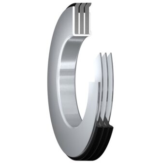 16818Radial shaft seal with metal case and three sealing lips, for grease