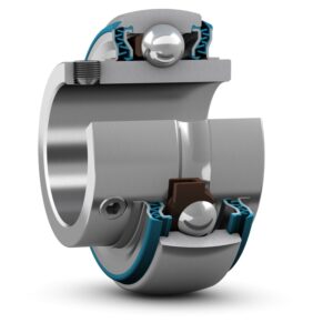 YAR 207-107-2LPW/ZMInsert bearing with set screw locking and extended inner ring