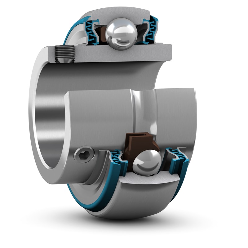 YAR 208-108-2LPW/ZMInsert bearing with set screw locking and extended inner ring