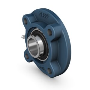 FYC 40 TFRound flanged ball bearing unit with set screw locking, cast iron housing, JIS
