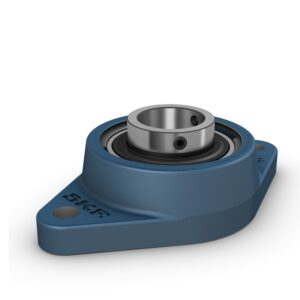 FYTB 15 TFOval flanged ball bearing unit with set screw locking, cast iron housing, ISO