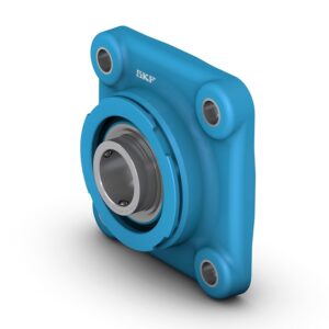 F4BC 012-TPZMSquare flanged ball bearing unit with set screw locking extended inner ring, composite housing, SKF Food Line