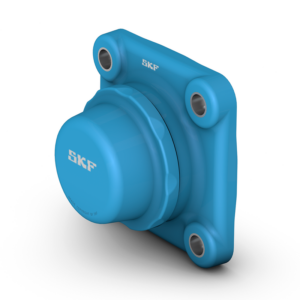 F4BC 103-CPSS-DFHSquare flanged ball bearing unit with set screw locking and narrow inner ring, composite housing, SKF Food Line