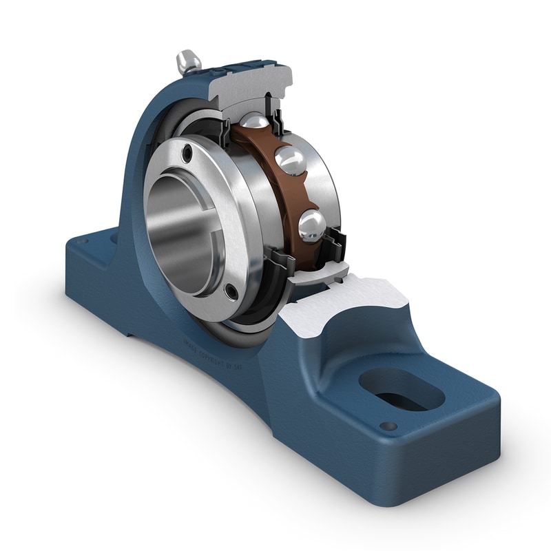 SY 30 LFPillow block ball bearing unit with extended inner ring and SKF ConCentra locking, cast iron, ISO standards