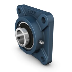 F4B 012-TF-AHSquare flanged ball bearing unit with set screw locking, cast iron housing, North American standards