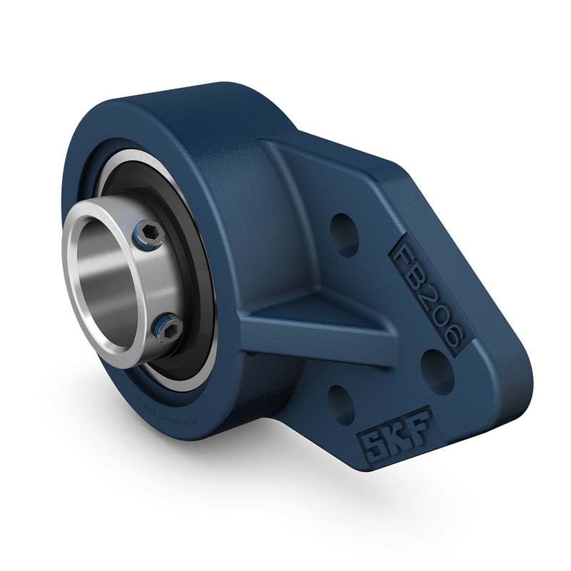 UCFB 209Three-bolt bracket flanged ball bearing unit with set screw locking, cast iron housing, JIS