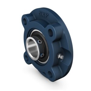 UCFC 207Round flange ball bearing unit with extended inner ring and set screw locking, cast iron housing, JIS