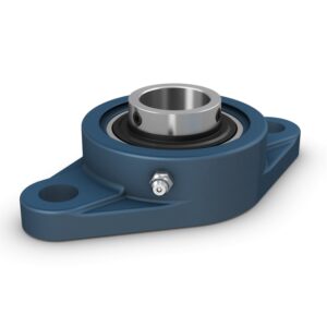 UCFL 205/HOval flange ball bearing unit with extended inner ring and set screw locking, cast iron housing, JIS