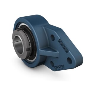 UKFB 209 K/HThree-bolt bracket flanged ball bearing unit with adapter sleeve locking, cast iron housing, JIS