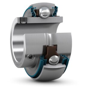 YAR 206-103-2LPW/SSInsert bearing with set screw locking and extended inner ring