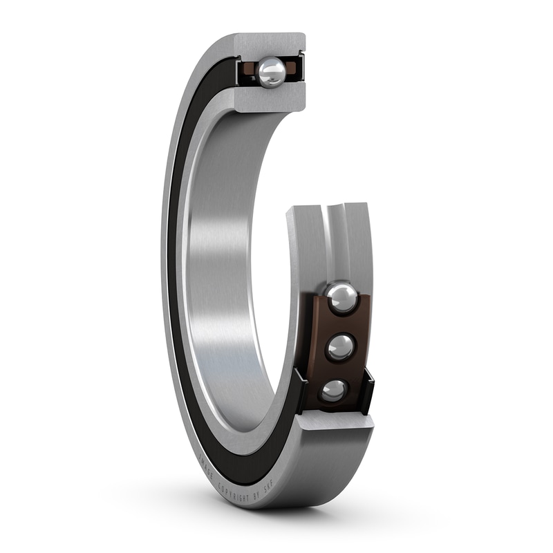S71908 ACB/P4ASuper-precision, high-speed B design, single row angular contact ball bearing with seals