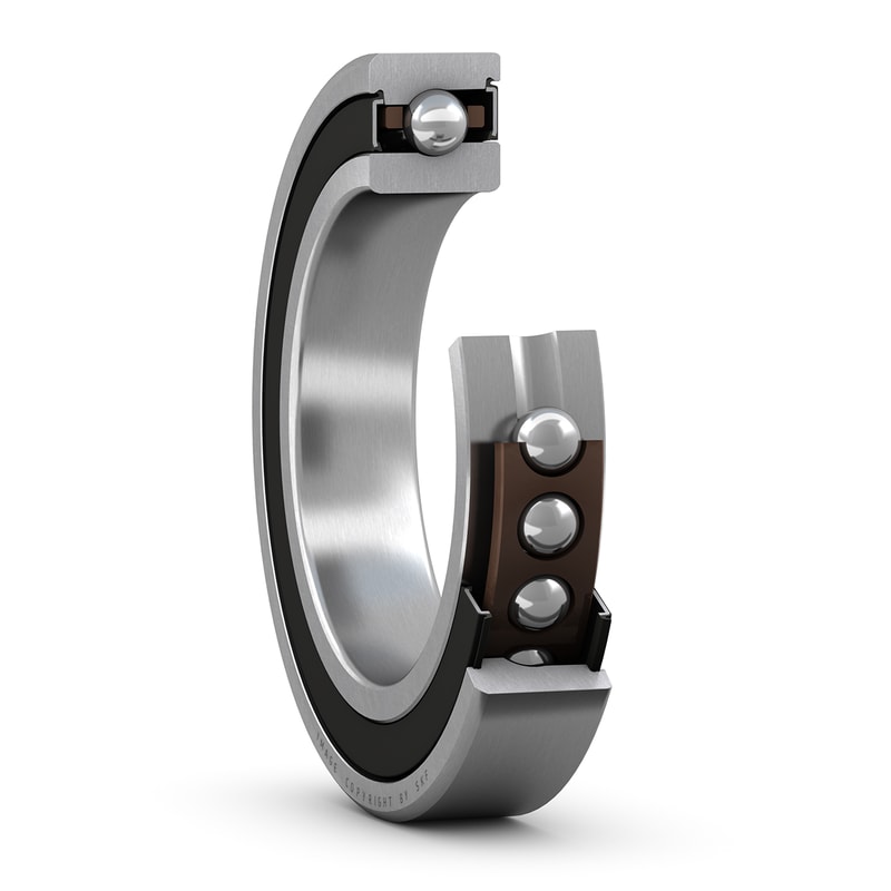 S7017 ACEGA/P4ASuper-precision, high speed, E design, universally matchable single row angular contact ball bearing with seals