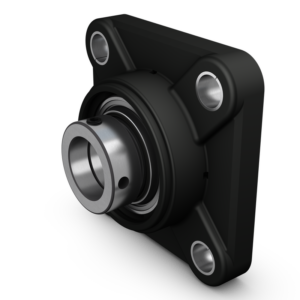 FYK 40 WDSquare flanged ball bearing unit with composite housing, extended inner ring and eccentric locking collar, ISO standards