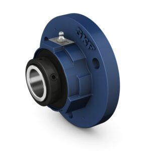 F3BR 103-SRB-SLERound flanged roller bearing unit, three-bolt, set screw locking