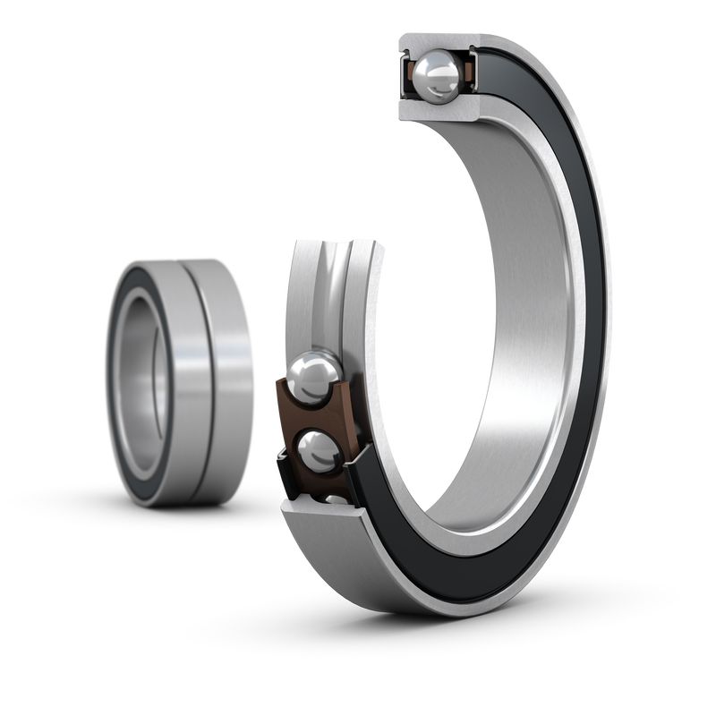 S71913 ACE/P4ADTMatched set of two super-precision, high-speed E design, single row angular contact ball bearings with seals