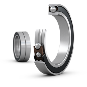 S71918 ACE/P4ADBAMatched set of two super-precision, high-speed E design, single row angular contact ball bearings with seals