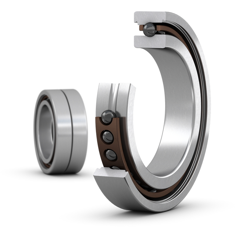 7011 ACB/HCP4ADGAMatched set of two super-precision, high-speed B design, single row angular contact ball bearings