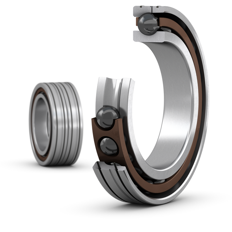 7022 ACD/HCPA9ALDTMatched set of two super-precision, high-capacity, D design, single row angular contact ball bearings