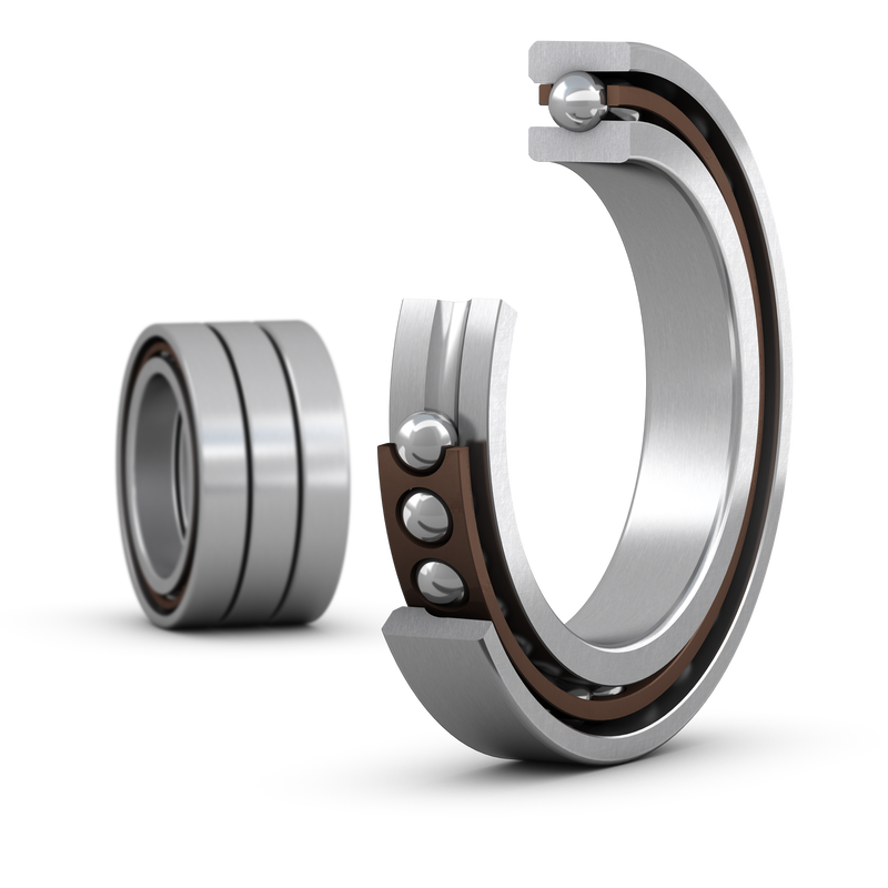 7014 ACE/P4ATGAMatched set of three super-precision, high-speed E design, single row angular contact ball bearings