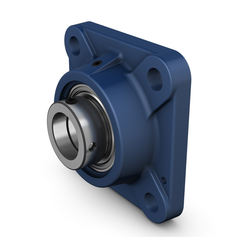 FY 25 WDWSquare flanged ball bearing unit with eccentric locking, cast iron housing, ISO