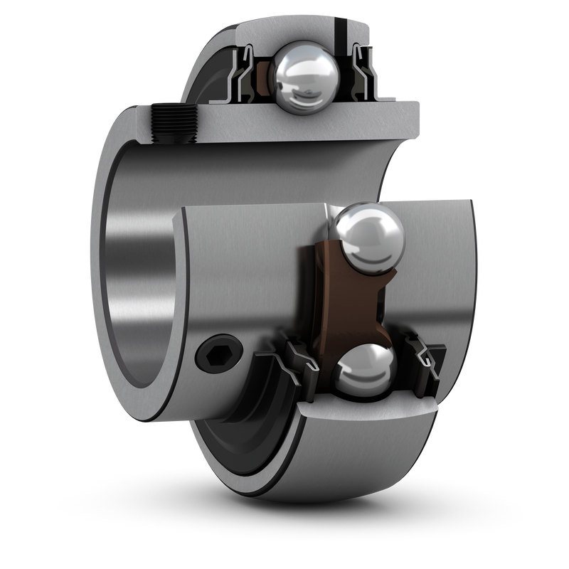 YAR 207-2RFInsert bearing with set screw locking and extended inner ring