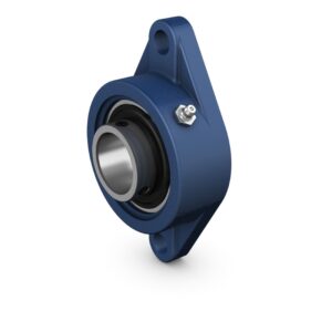 F2B 012-TF-AHOval flanged ball bearing unit with set screw locking, cast iron housing, North American standards