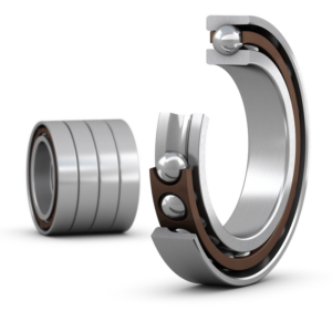 7012 ACD/P4AQBTBMatched set of four super-precision, high-capacity, D design, single row angular contact ball bearings