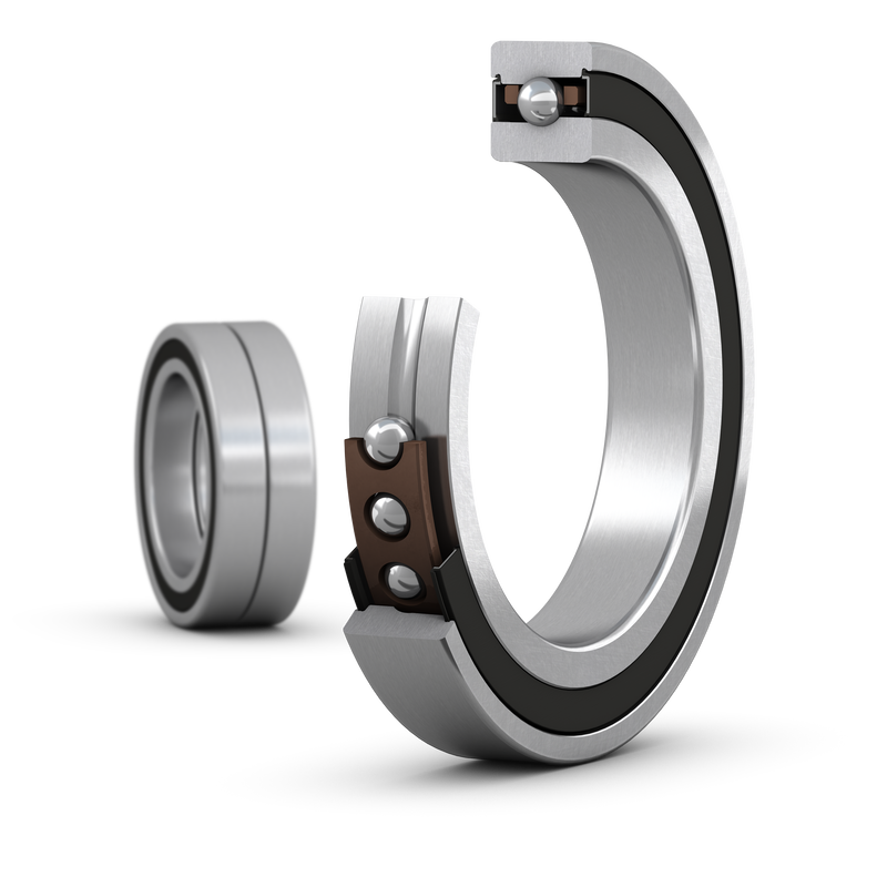 S71909 ACB/P4ADTMatched set of two super-precision, high-speed B design, single row angular contact ball bearings with seals