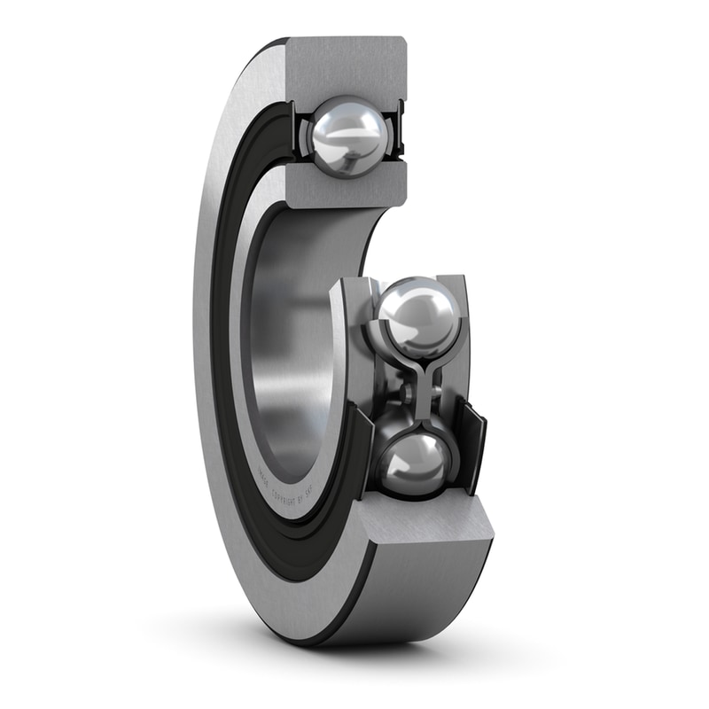 361202 RSingle row cam roller with crowned outer surface and seals on both sides