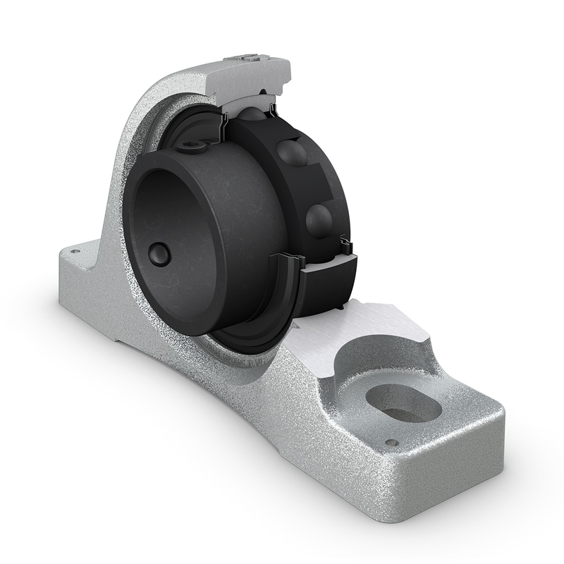 SY 50 TF/VA228Pillow block ball bearing unit with extended inner ring and set screw locking, high temperature, cast iron, ISO standards
