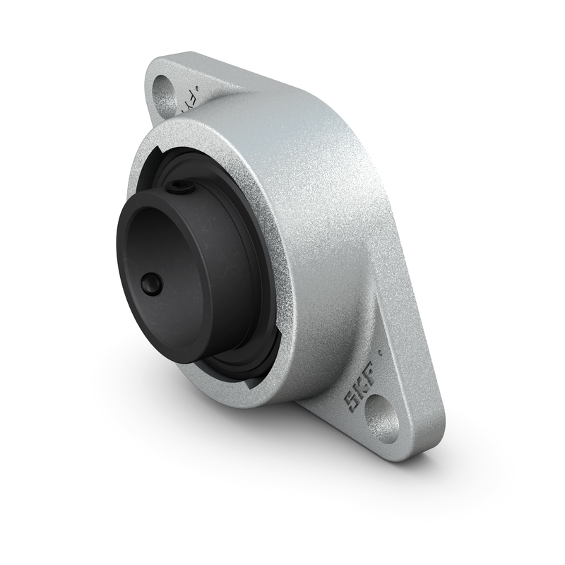 FYTB 45 TF/VA201Oval flanged ball bearing unit with set screw locking, high temperature, cast iron housing, ISO
