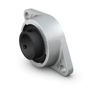 FYTB 2. TF/VA228Oval flanged ball bearing unit with set screw locking, high temperature, cast iron housing, ISO