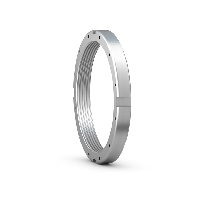 N 056Lock nut with inch thread, for locking by lock washer or locking plate