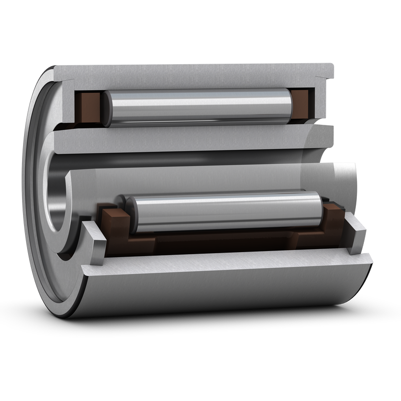 NKI 6/12 TNSingle row needle roller bearing with machined rings, with flanges